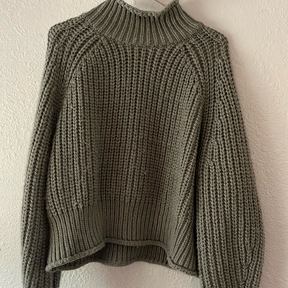 X-Large, Light Green Knitted sweater, H&M, Good Quality